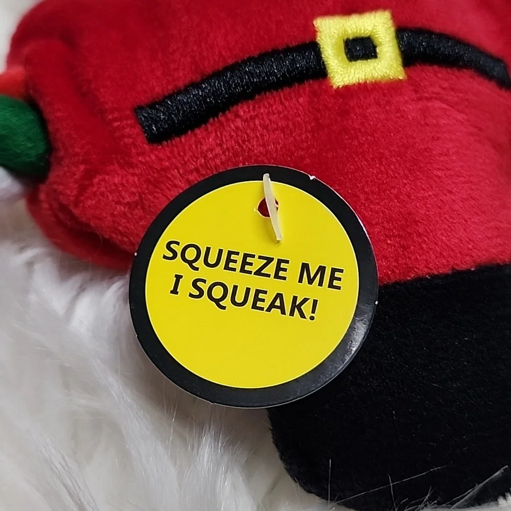 Christmas Nutcracker Squeeker Plush Dog Toy with Rope New with Tags 24
